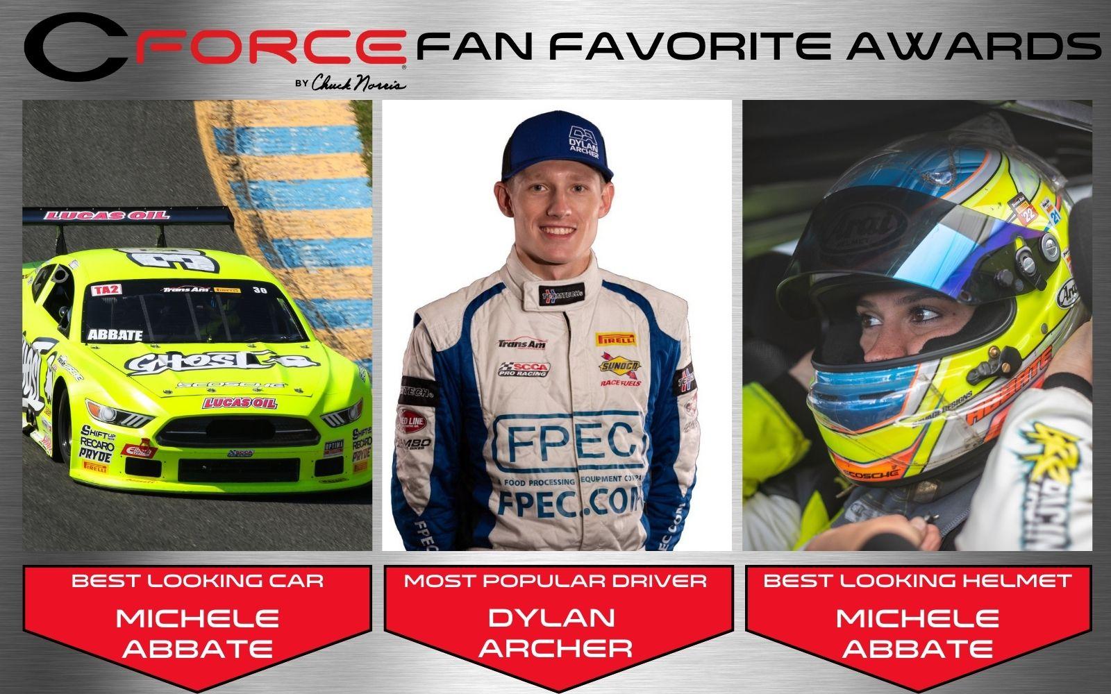 Dylan Archer, Michele Abbate Win Trans Am Fan Favorite Awards powered by CForce